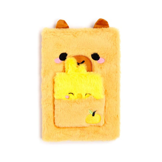 Plush A5 Notebook with Pouch & Mini Notebook - Capybara