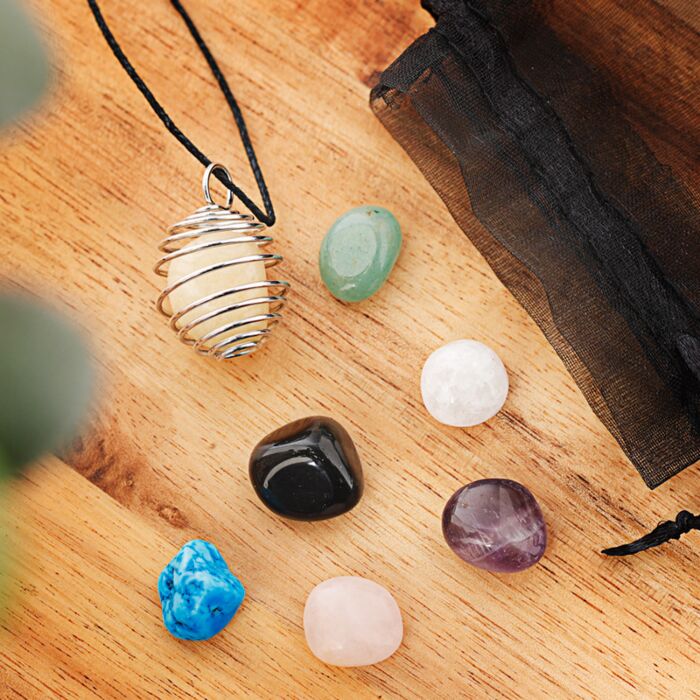 Gemstone Necklace Kit with Assorted Stones