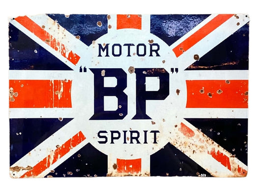Metal Advertising Wall Sign - Motor BP Spirit