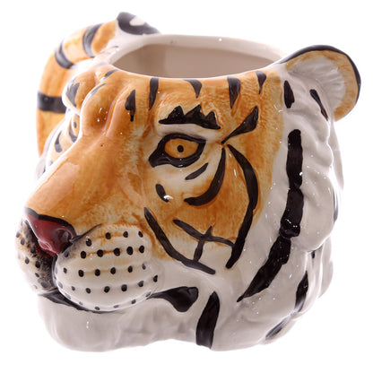 Ceramic Shaped Head Mug - Tiger