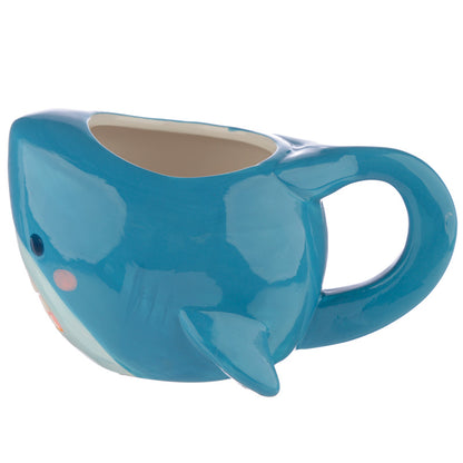 Ceramic Shaped Head Mug - Shark Café - DuvetDay.co.uk