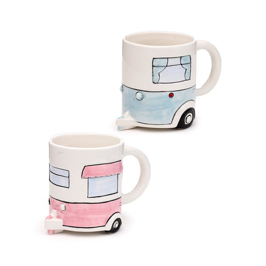 Collectable Shaped Ceramic Mug - Home Is Where You Park It Caravan