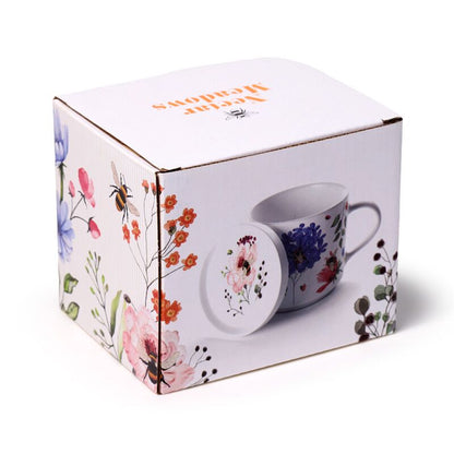 Porcelain Mug & Coaster Lid Set - Nectar Meadows
