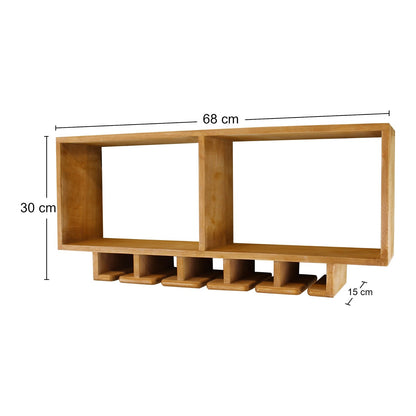 Kitchen Shelving Unit With Storage For Wine Glasses