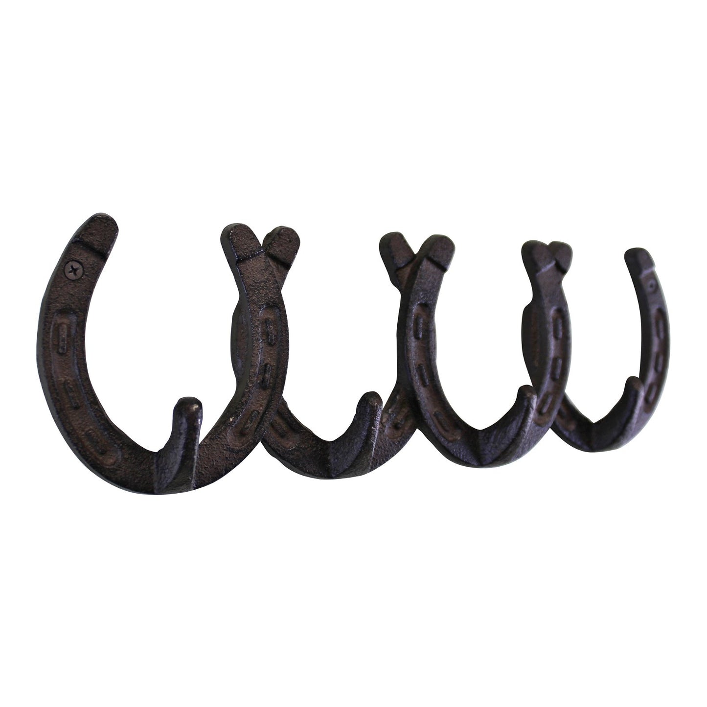 Rustic Cast Iron Wall Hooks, Horseshoe Design