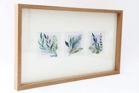 Triple Olive Art Wooden Frame