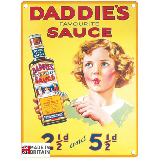 Large Metal Sign 60 x 49.5cm Vintage Retro Daddie's Sauce