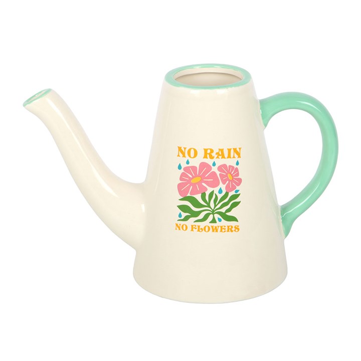 No Rain, No Flowers Ceramic Watering Can / Vase