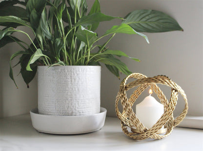 Gold Coloured Ball Candle Holder