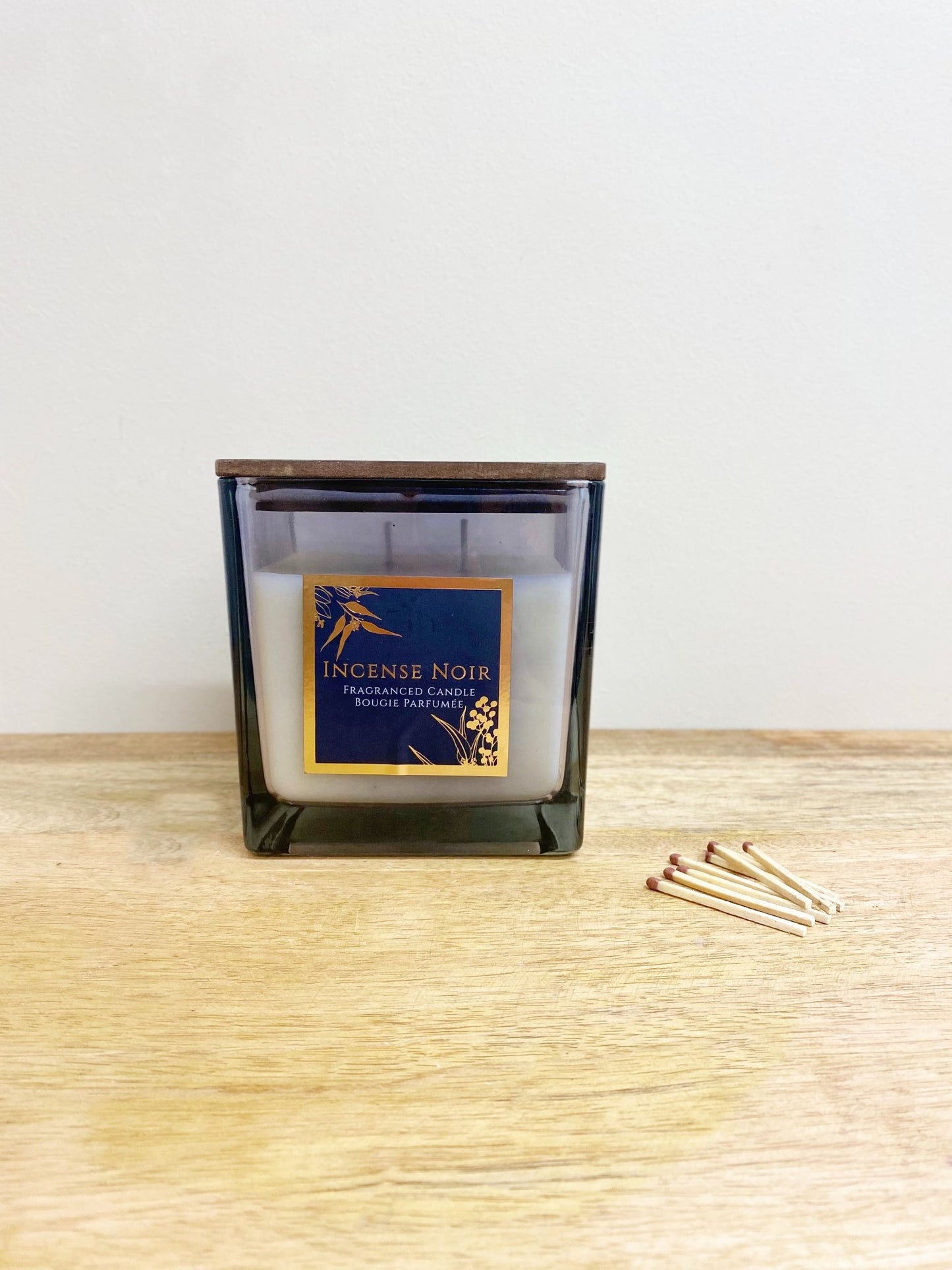 Incense Noir Scented Candle With Wooden Lid