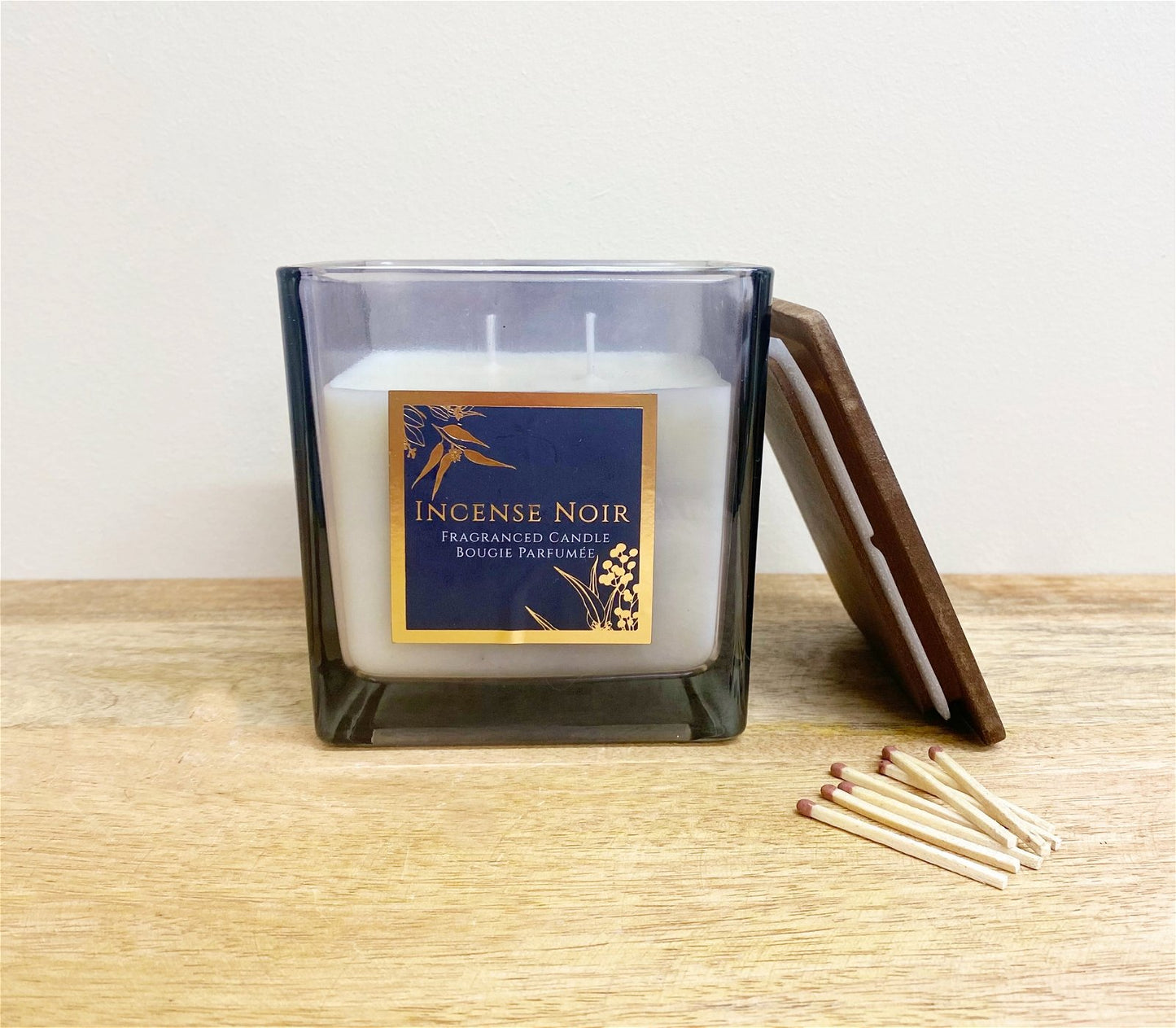 Incense Noir Scented Candle With Wooden Lid