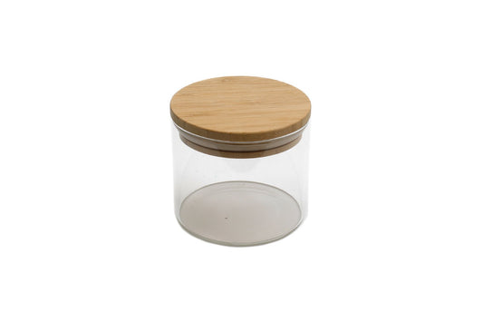 Glass Jar With Bamboo Lid 8cm