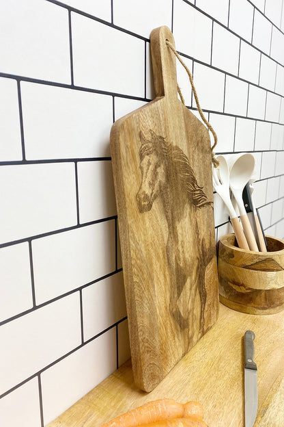 Engraved Horse Chopping Board