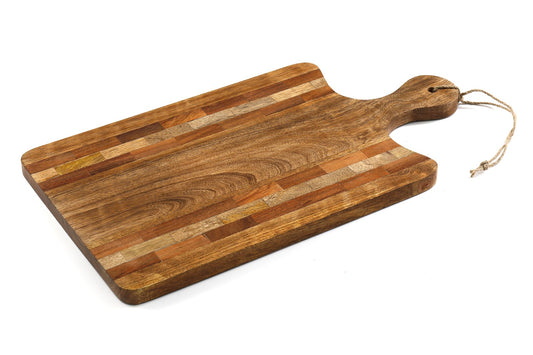 Striped Wooden Large Chopping Board