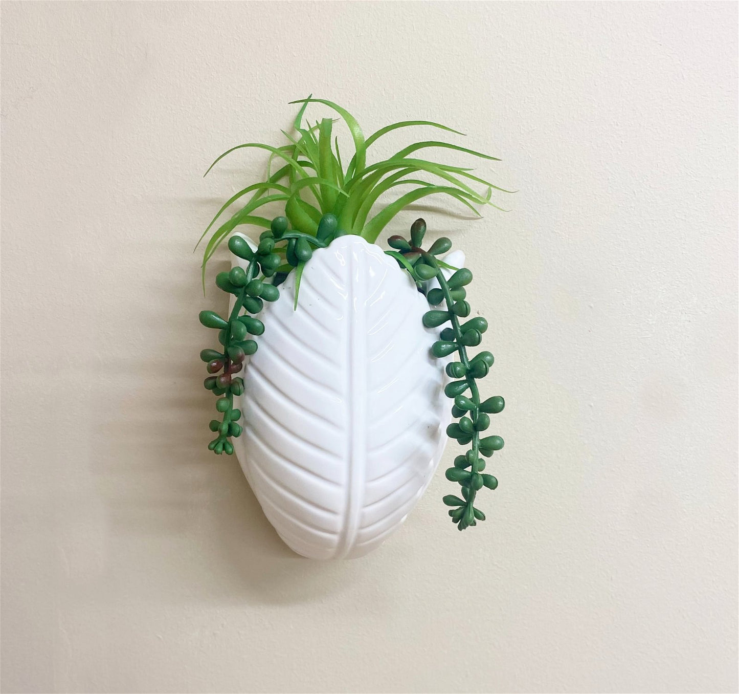 Faux Succulents in Wall Planter