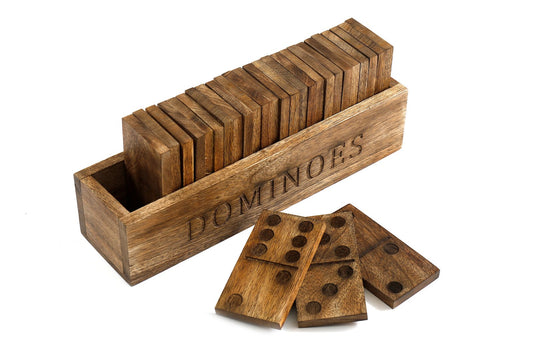Large Wooden Dominoes Set 28cm