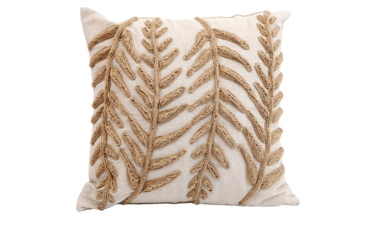 Linen Embroidered Square Scatter Cushion