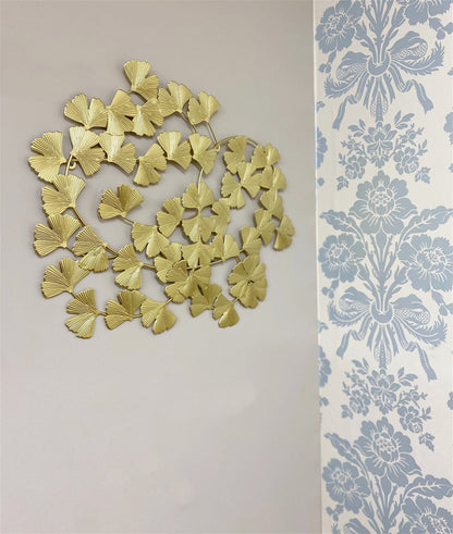 Gold Metal Lotus Leaf Wall Art 50cm