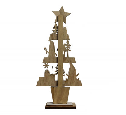 Freestanding Wooden Christmas Tree Ornament