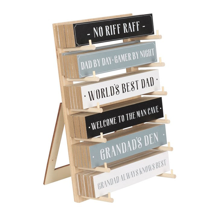 Set of 36 Block Signs for Him on Display