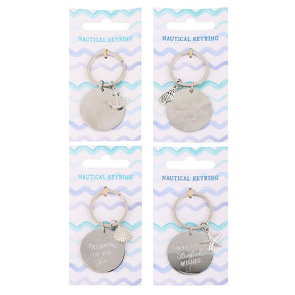 Set of 24 Nautical Keyrings on Display