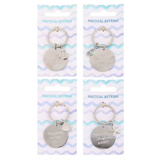 Set of 24 Nautical Keyrings on Display