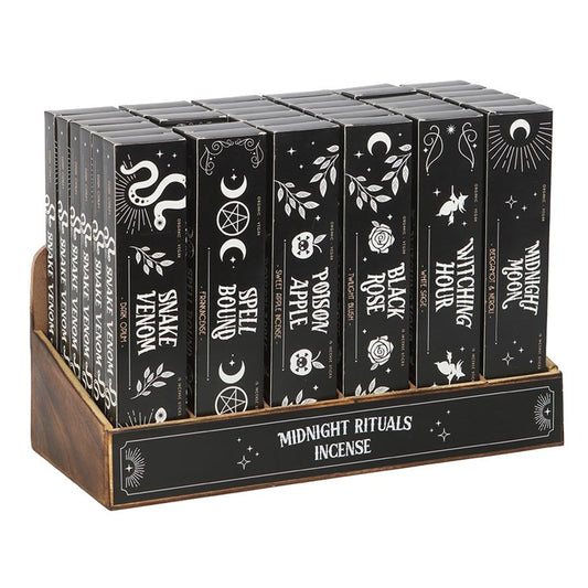 Set of 36 Midnight Rituals Incense Sticks in Display