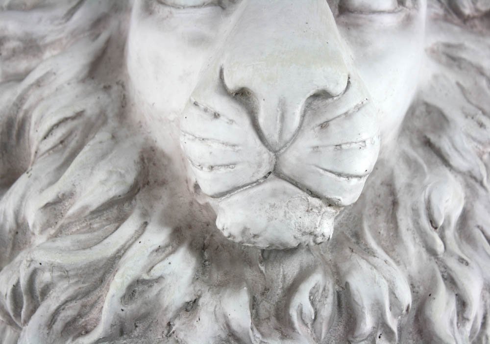 Stone Effect Sitting Lion Statue