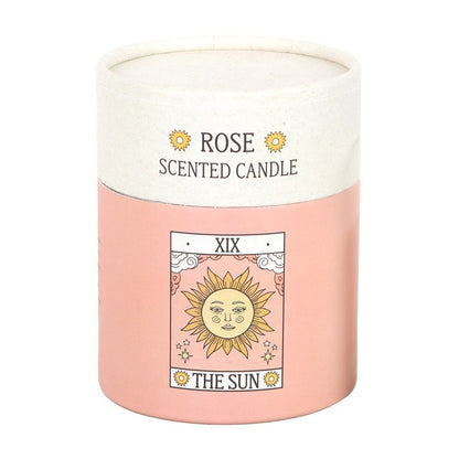 The Sun Vintage Tarot Rose Candle