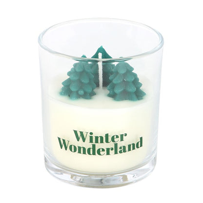Winter Wonderland Candle with Tree Scene