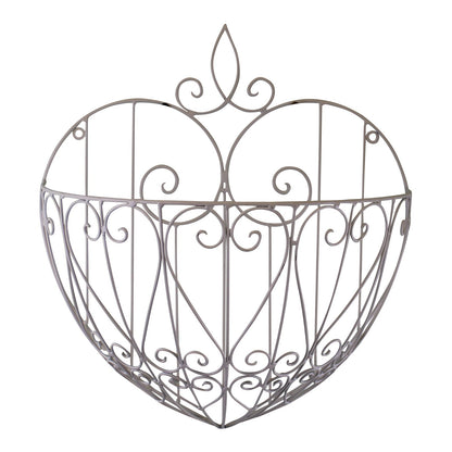 Large Cream Heart Shaped Wall Planter