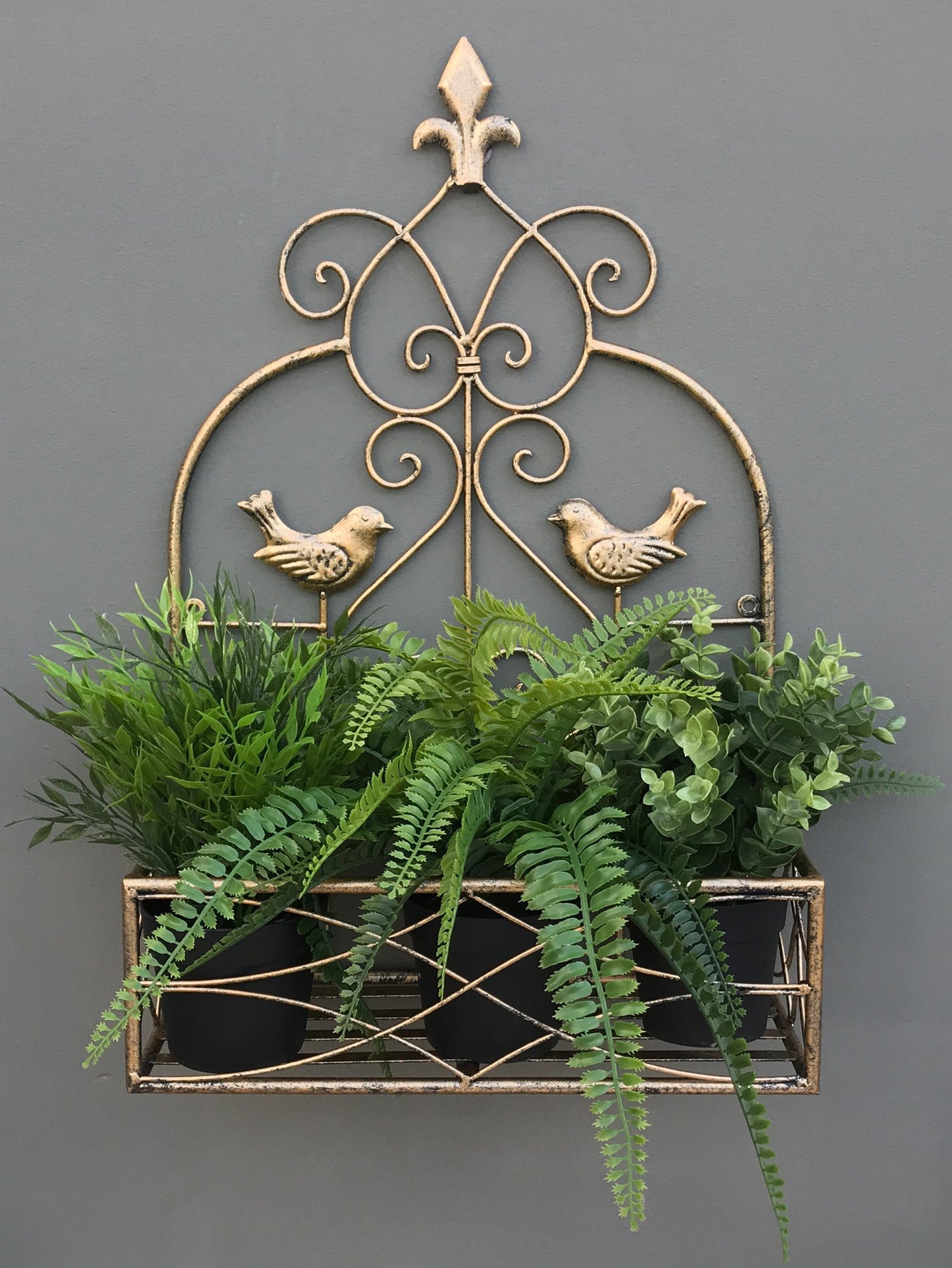 Large Gold Wall Planter
