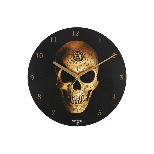 Alchemy Omega Skull Clock - DuvetDay.co.uk