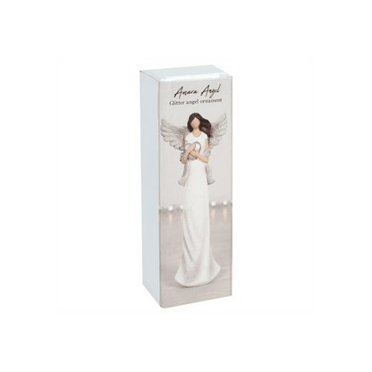 Amara Medium Glitter Angel Ornament - DuvetDay.co.uk