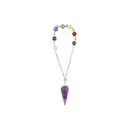 Amethyst Chakra Pendulum Bracelet - DuvetDay.co.uk