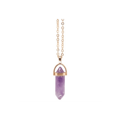 Amethyst Crystal Necklace Card - DuvetDay.co.uk