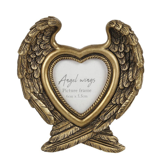 Antique Gold Angel Wing Photo Frame - DuvetDay.co.uk