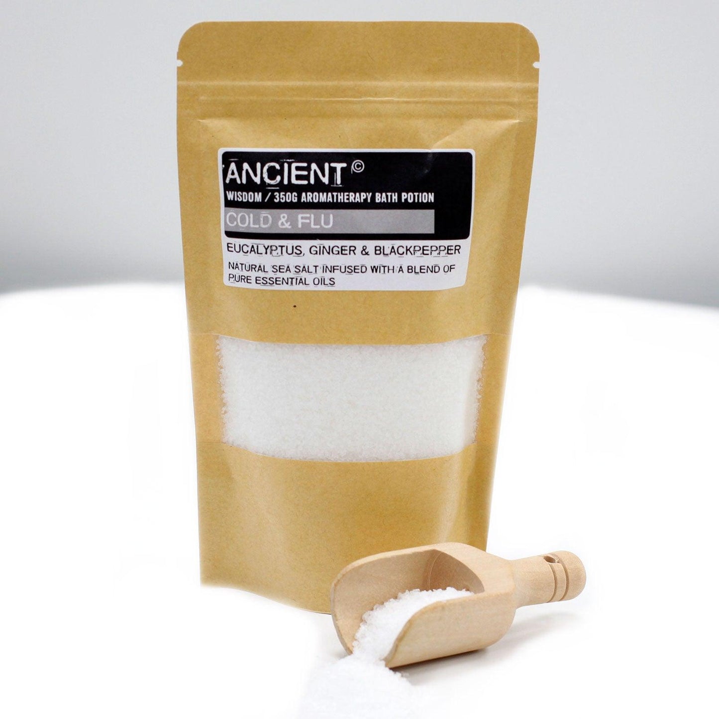Aromatherapy Bath Potion in Kraft Bag 350g - Colds & Flu - DuvetDay.co.uk