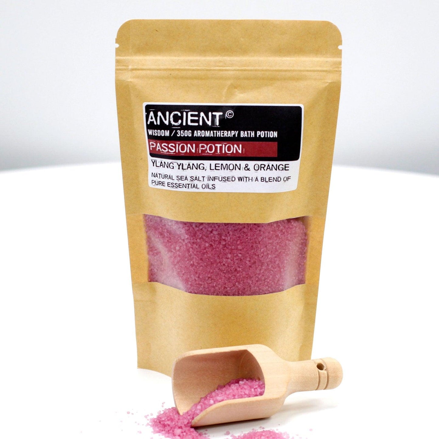 Aromatherapy Bath Potion in Kraft Bag 350g - Passion - DuvetDay.co.uk