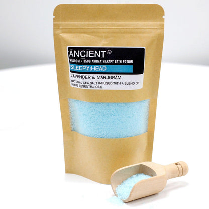 Aromatherapy Bath Potion in Kraft Bag 350g - Sleepy Head - DuvetDay.co.uk