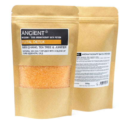 Aromatherapy Bath Potion in Kraft Bag 350g - Total Detox - DuvetDay.co.uk