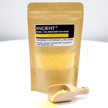 Aromatherapy Bath Potion in Kraft Bag 350g - Wake Up - DuvetDay.co.uk