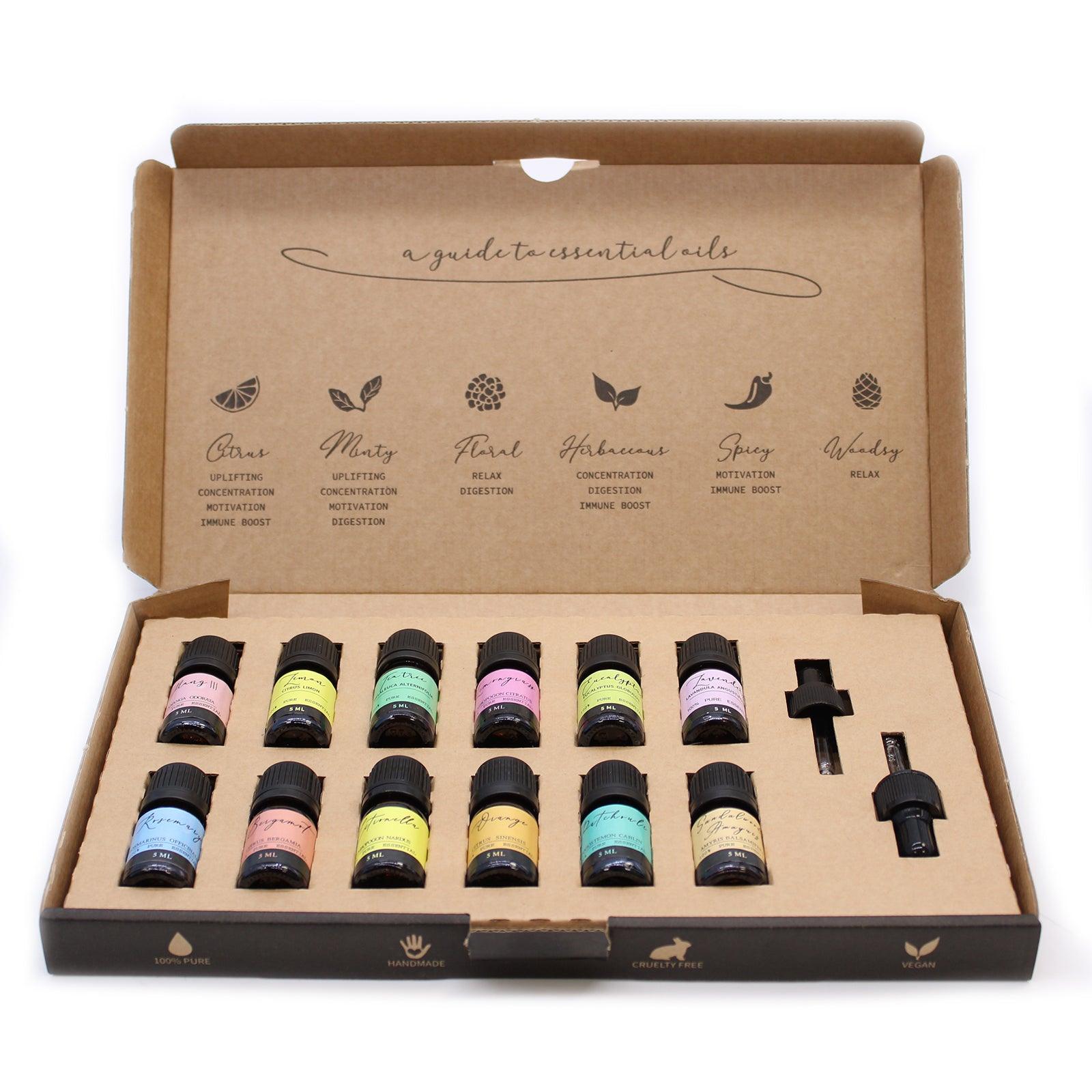 Aromatherapy Essential Oil Set - The Top 12 - DuvetDay.co.uk