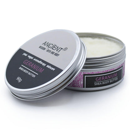 Aromatherapy Shea Body Butter 90g - Geranium - DuvetDay.co.uk