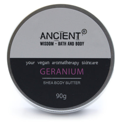 Aromatherapy Shea Body Butter 90g - Geranium - DuvetDay.co.uk