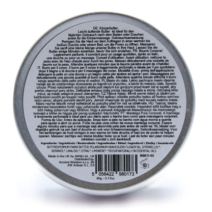 Aromatherapy Shea Body Butter 90g - Geranium - DuvetDay.co.uk