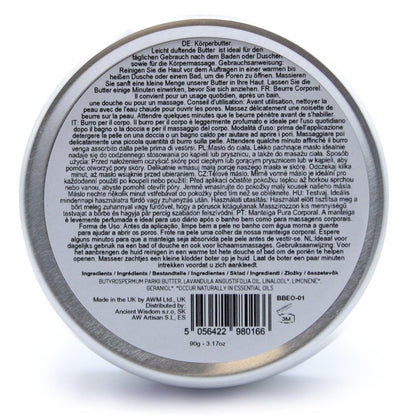 Aromatherapy Shea Body Butter 90g - Lavender - DuvetDay.co.uk