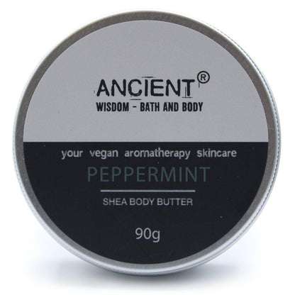 Aromatherapy Shea Body Butter 90g - Peppermint - DuvetDay.co.uk