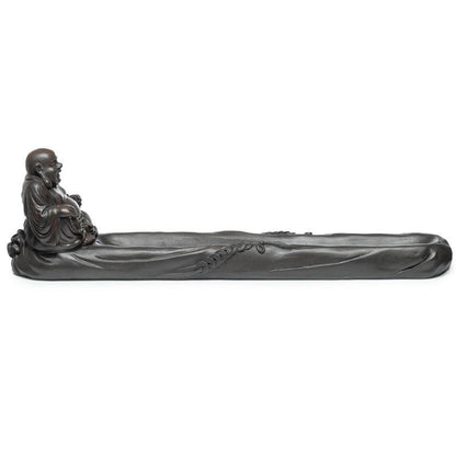 Ash Catcher Incense Stick Burner - Peace of the East Chinese Laughing Buddha - DuvetDay.co.uk