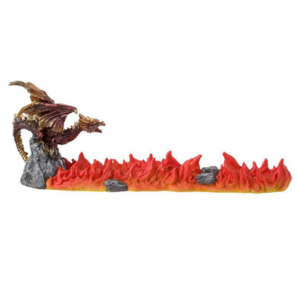 Ash Catcher Incense Stick Burner - Red Dragon Volcano - DuvetDay.co.uk